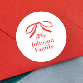 Adesivo Redondo Feriado de Natal de Arco Simples