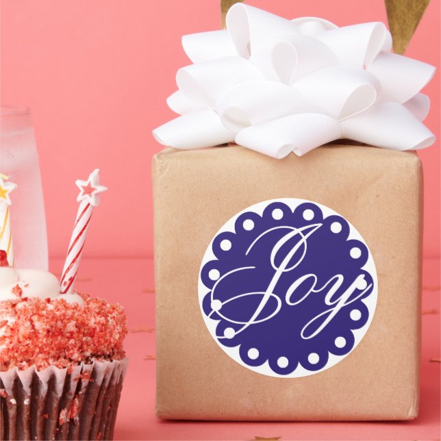 Adesivo Redondo Feriado de Natal Joy Homemade (Festa)