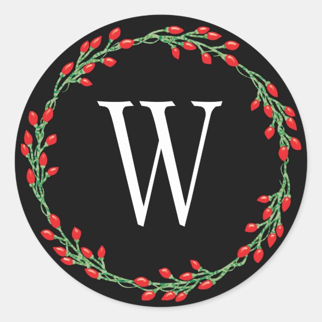 Adesivo Redondo Feriado de Natal Red Berry (Frente)