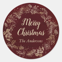 Feriado de Natal Vermelho e Dourado