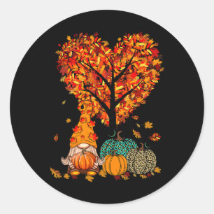Adesivo Redondo Feriado de outono de Pumpkin de outono de Hallowee