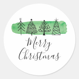 Adesivo Redondo Feriado de Portas de Aquarela