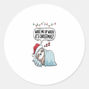 Adesivo Redondo Feriado de Sono de Natal
