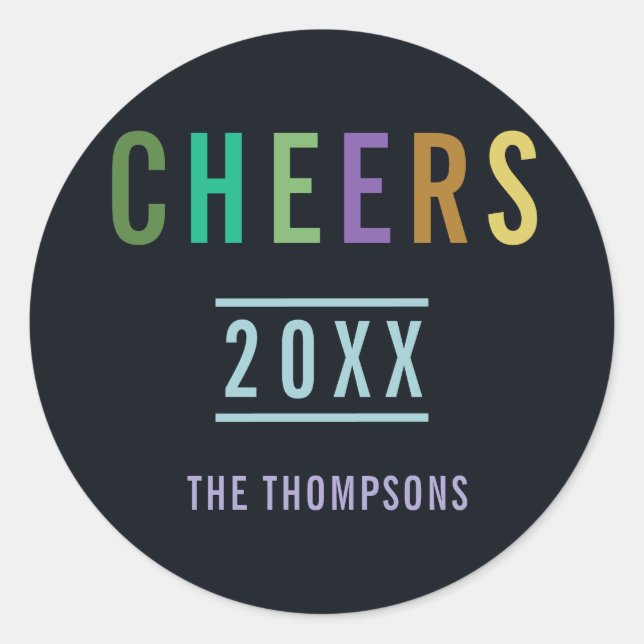 Adesivo Redondo Feriado de Tendy Colorways 2018 (Frente)