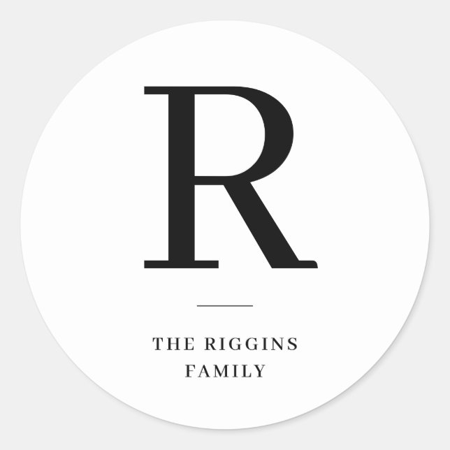 Adesivo Redondo Feriado do Modern Monograma (Frente)