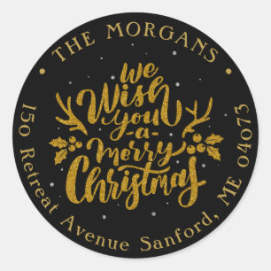 Adesivo Redondo Feriado Floral de Natal