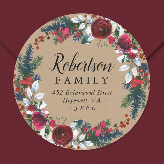 Adesivo Redondo Feriado Frota Natal Morada Endereço de Devolução (Criador carregado)