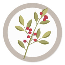 Feriado Garland Natal Berry Envelope Seal