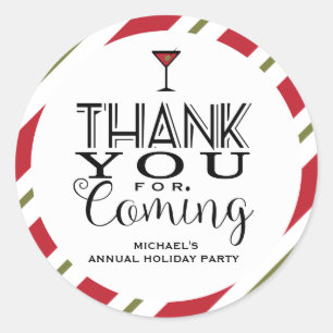 Adesivo Redondo Feriado moderno, obrigado