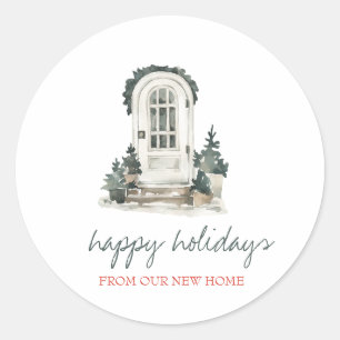 Adesivo Redondo Feriado, Movemos A Porta Frontal