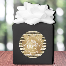 Adesivo Redondo Feriado natalício Dourado