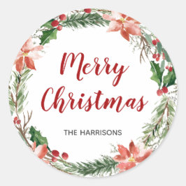 Adesivo Redondo Feriado Personalizado da Frota de Natal da Waterco