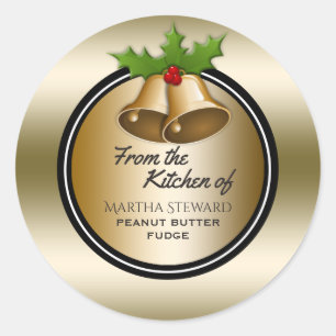 Adesivo Redondo Feriado que coze o ouro elegante da cozinha de