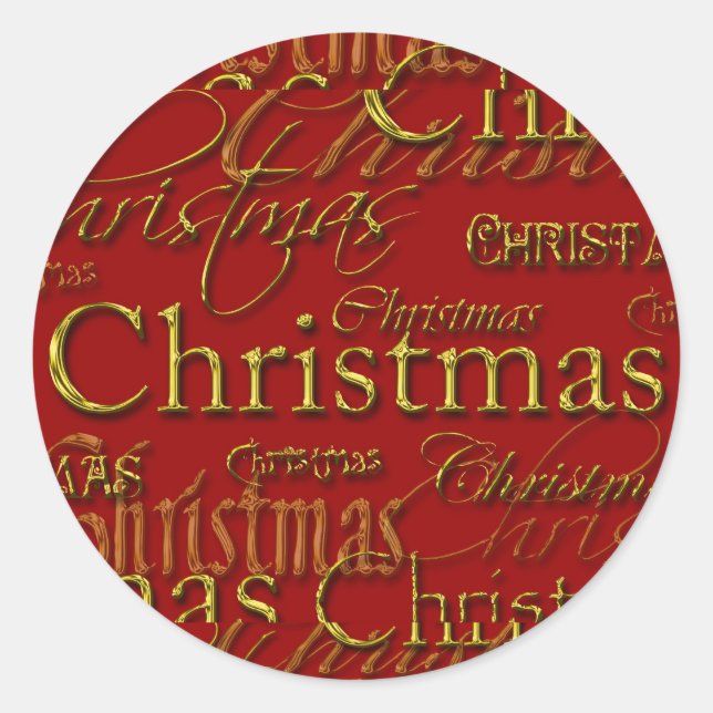 Adesivo Redondo Feriados de Envelope de Natal (Frente)