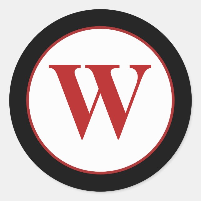 Adesivo Redondo Feriados de Envelope de Natal Monogramas (Frente)