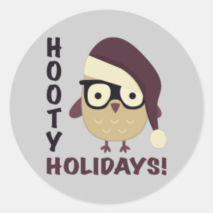 Adesivo Redondo Feriados de Hooty hipster!