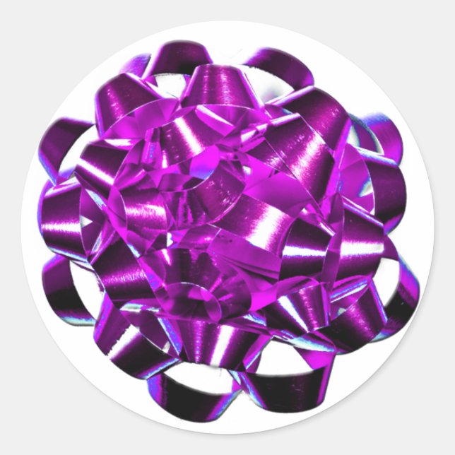 Adesivo Redondo Feriados de Natal de Arco Roxo (Frente)