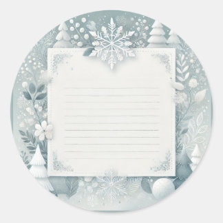 Adesivo Redondo Feriados de Neve