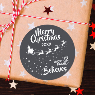 Adesivo Redondo Feriados de Papais noeis de Natal