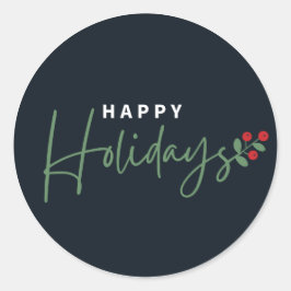 Adesivo Redondo Feriados felizes modernos