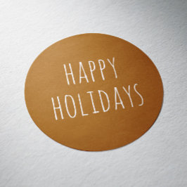 Adesivo Redondo Feriados felizes Russos | Natal Marrom da Mostarda