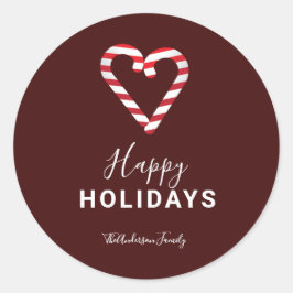 Adesivo Redondo Feriados felizes Vermelhos - Simples Doces - Natal