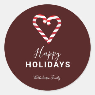 Adesivo Redondo Feriados felizes Vermelhos - Simples Doces - Natal