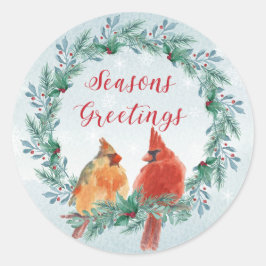 Adesivo Redondo Feriados - Frota de Natal com Par Cardeal