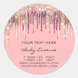 Adesivo Redondo Feriados Rosa Rosa do Makeup Holograph Drives