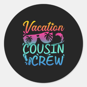 Adesivo Redondo Férias Cousin Crew Beach Sungles