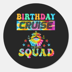 Adesivo Redondo Férias Cruise Squad Cruising de Birthday Correspon