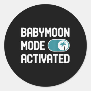 Adesivo Redondo Férias De Gravidez À Viagem De Babymoon