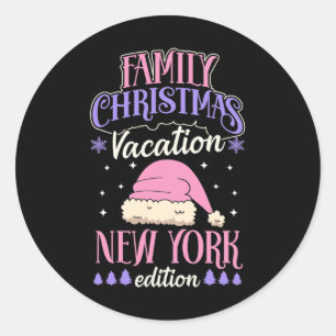 Adesivo Redondo Férias de Natal da Família - Matchin New York Edit