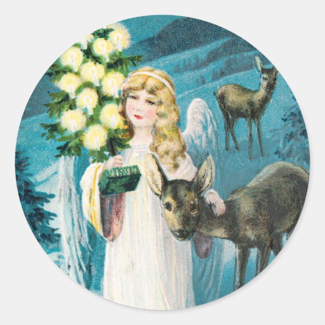 Adesivo Redondo Férias de Natal Feliz (Frente)