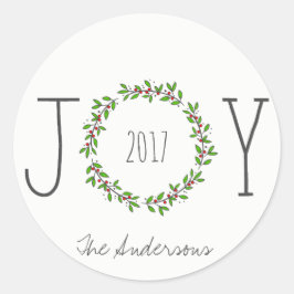 Adesivo Redondo Férias de Natal Simples