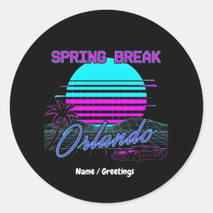 Adesivo Redondo Férias de Primavera 2026 Orlando Depois do Anoitec