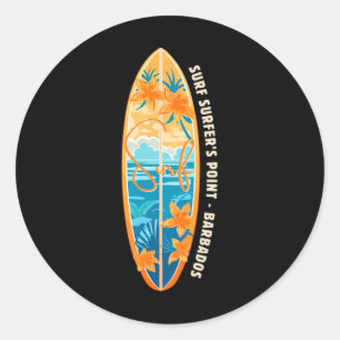 Adesivo Redondo Férias de Surf em Surfer’s Point Rdos