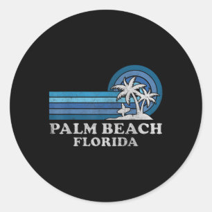 Adesivo Redondo Férias de Verão de Família Antiga em Palm Beach Fl