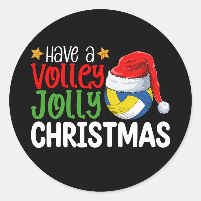 Adesivo Redondo Férias de Volley Jolly no Natal (Frente)