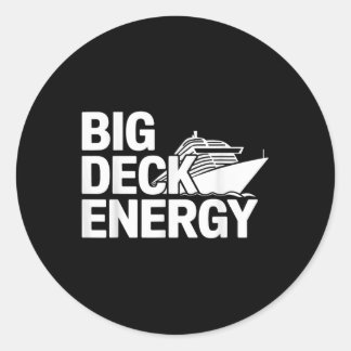 Adesivo Redondo Férias Do Navio De Cruzeiro De Energia Do Grande C