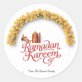 Adesivo Redondo férias do Ramadan Kareem