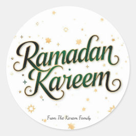 Adesivo Redondo férias do Ramadan Kareem