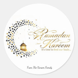 Adesivo Redondo férias do Ramadan Kareem