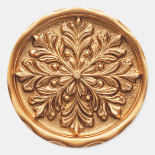 Adesivo Redondo Férias Elegantes a Ouro