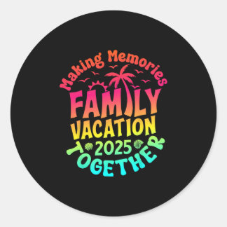 Adesivo Redondo Férias em Família 2025 Encontro Familiar Vibes