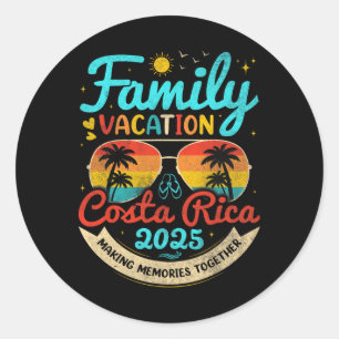 Adesivo Redondo Férias em Família ao Estilo Clássico Costa Rica 20