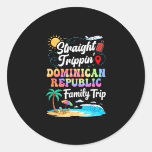 Adesivo Redondo Férias em Família na República Dominicana 2025 Cam