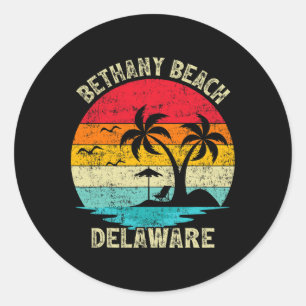 Adesivo Redondo Férias em Família Vintage Retro Delaware Bethany B