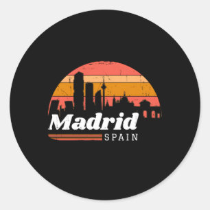 Adesivo Redondo Férias Espanha Madrid
