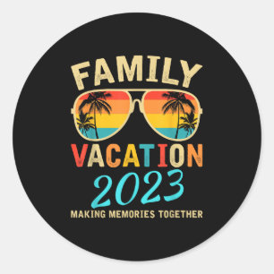 Adesivo Redondo Férias Familiares 2023 Férias de Verão em Matança